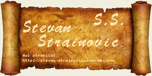 Stevan Strainović vizit kartica